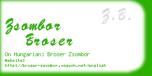 zsombor broser business card